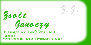 zsolt ganoczy business card